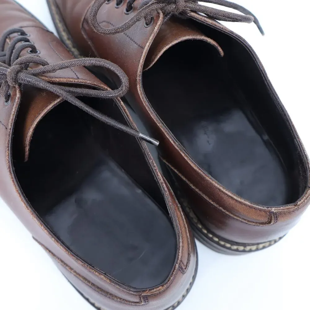 Ermenegildo Zegna Derby Shoes Lace Up Brown Leather Quiet Luxury Men's 9.5